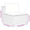 3 Piece Garden Sofa Set with Cushions Grey Poly Rattan