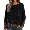 Womens  Fall Sweaters Long Sleeve Print Tops Pullover Sweaters Loose Dressy Casual Basic Clothes