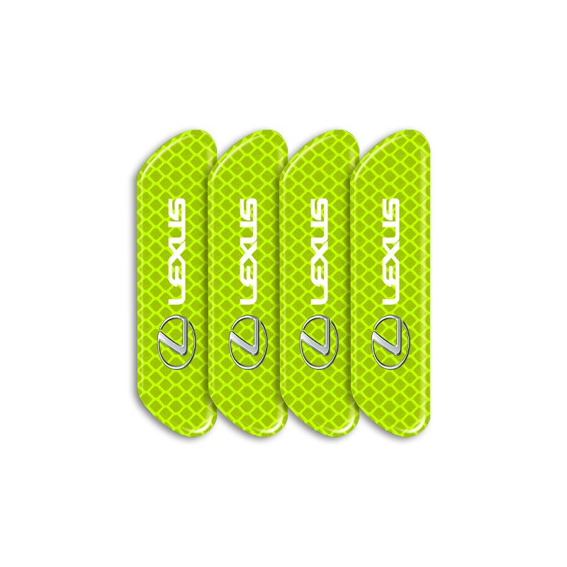 4PCS Car Door Safety Warning Reflective Mark Sticker Car 3D Sticker For Lexus ES300 RX330 RX300 GS300 IS250 IS200 CT200h NX RX ADV1