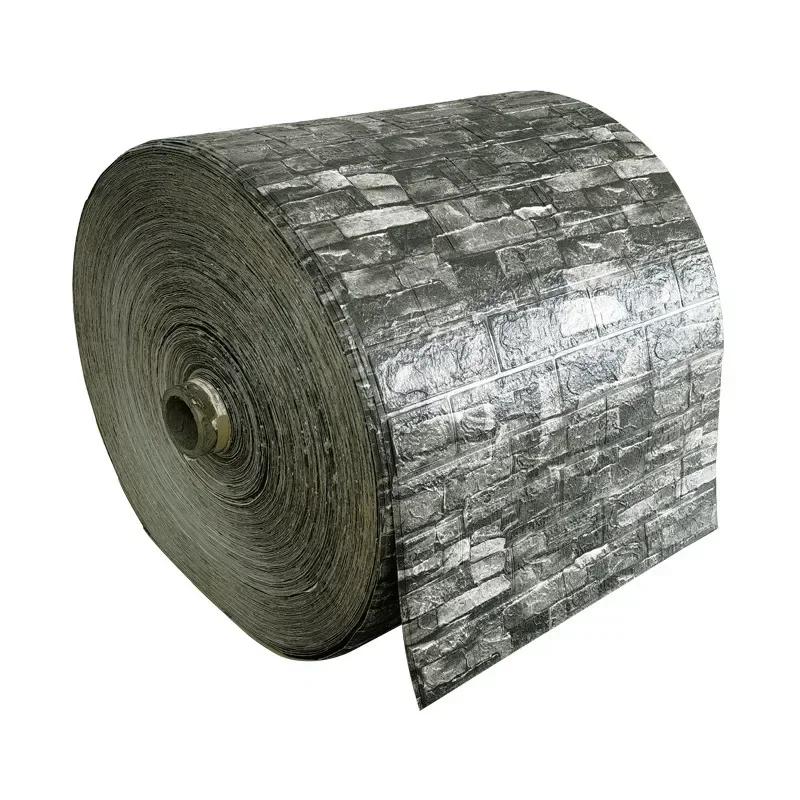 3D Soft Foam Brick Wallpaper Sticker Roll DIY Self Adhesive Living Room Home Kitchen Bathroom Decorative Wall Paper