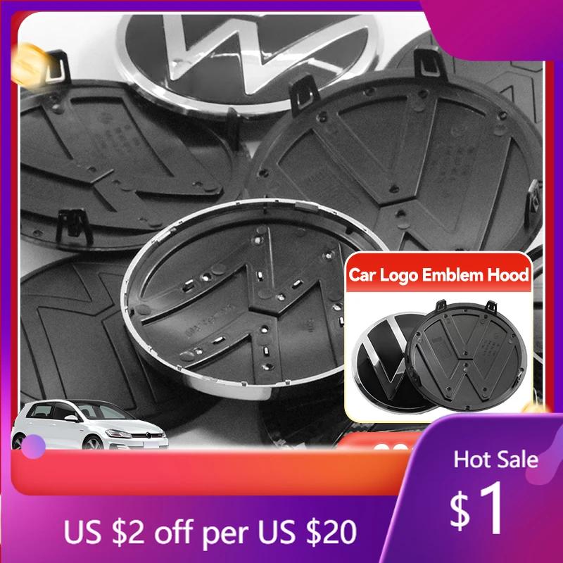 Valve Stems Caps 2026 New Volkswagen VW 1Pc  For Volkswagen Polo 2019-2024 139mm 110mm 5H0853601D VW Car Logo Emblem Hood Front