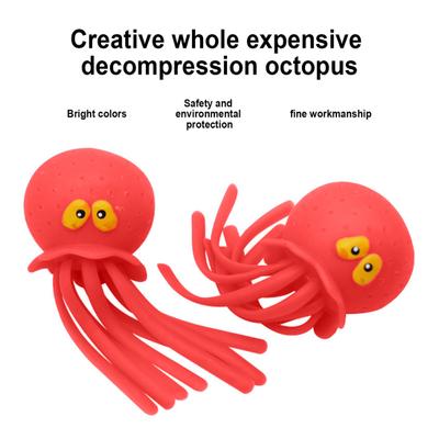 Kids Bathtub Toy Tricky Anxiety Relief Soft Interesting Sponge Octopus Squeeze Water Swimming Pool