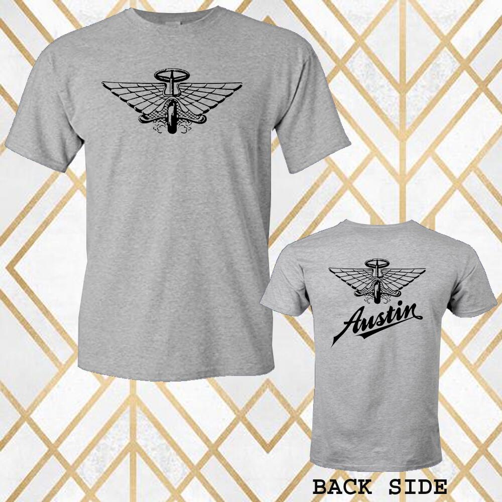 Austin Retro Classic Car Men Gray T-Shirt Size S 3XL L