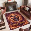 Gothic Theme Crystal Velvet Floor Rug Personalized Custom Name Text Warm Carpet Home Decoration