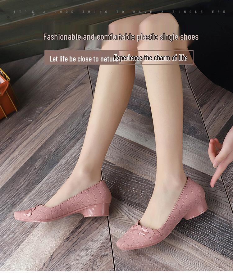 Women's Summer Low-Top Jelly Sandals: Fashionable Korean Casual Waterproof Shoes