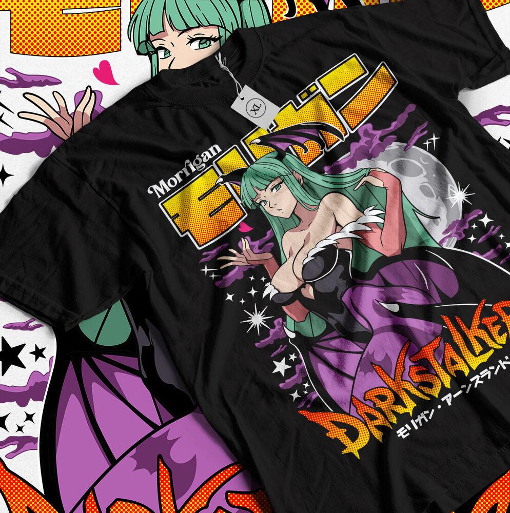 Morrigan Aensland T-shir Darkstalkers Shirt Girl Anime Waifu Gift Shirt All Size Unisex T-Shirt L
