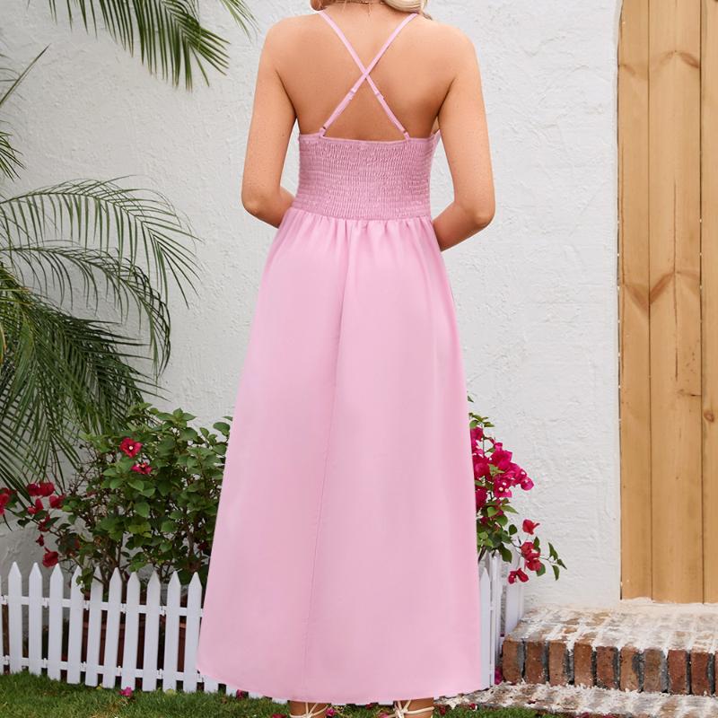 GMXIA Blumenmuster Neckholder-Kleider Sommer Ausgeschnittene Kleider Lässige Urlaubs-Reisekleider