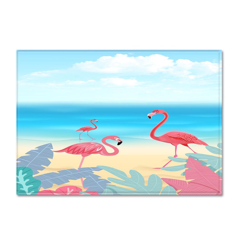 Fresh American Flamingo Printed Carpet Nordic Floor Mat