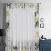 Floral White Flowers Magnolia Chiffon Sheer Curtains for Living Room Bedroom Kitchen Decoration Window Voiles Tulle Curtain