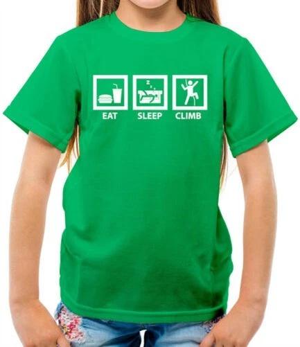 Eat Sleep Climb Kids T-Shirt - Climber - Rock climb - Mountain - Hike - Walk 140