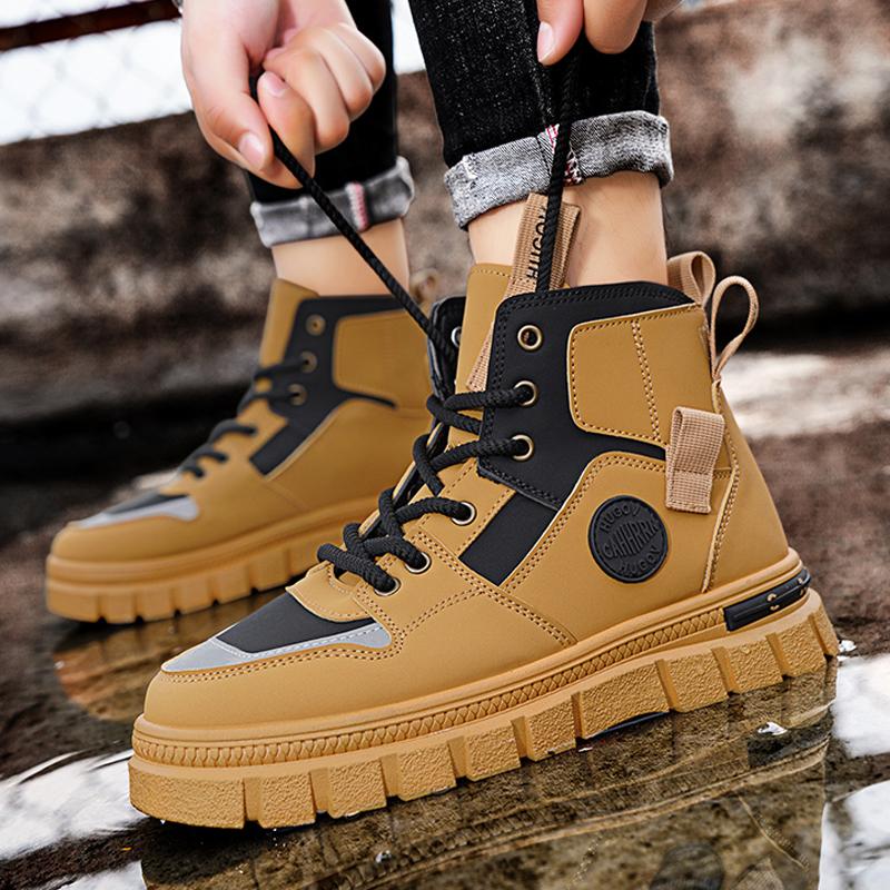 Fashion CYYTL Mens Winter Boots Casual Shoes Cowboy Combat Tactical Motorcycle Chelsea Ankle Work Outdoor Hiking Designer Luxury Leather