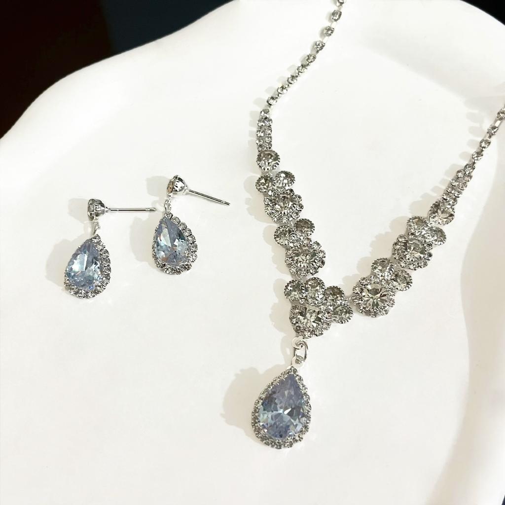 Wedding Women'S Necklace Earrings Set, Bridal Wedding Dress Necklace, Dinner Party Accessories