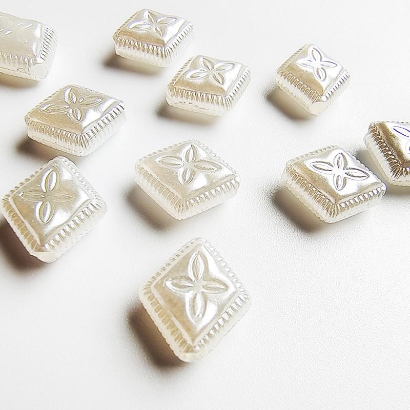 ABS Имитация Жемчуга Высокий Глянец Ромбовидные Бусины для DIY Украшений