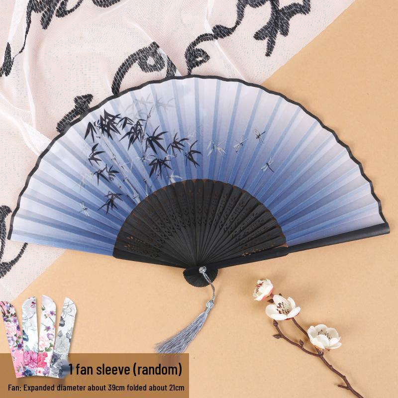 Ancient Chinese Hanfu Folding Fan - Classical Dance & Summer Accessory for Women