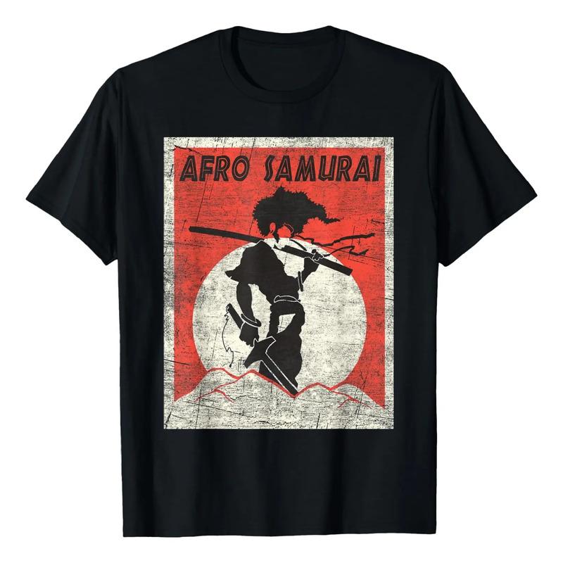 Camisa Afro Samurai Camiseta Vintage Samurai S