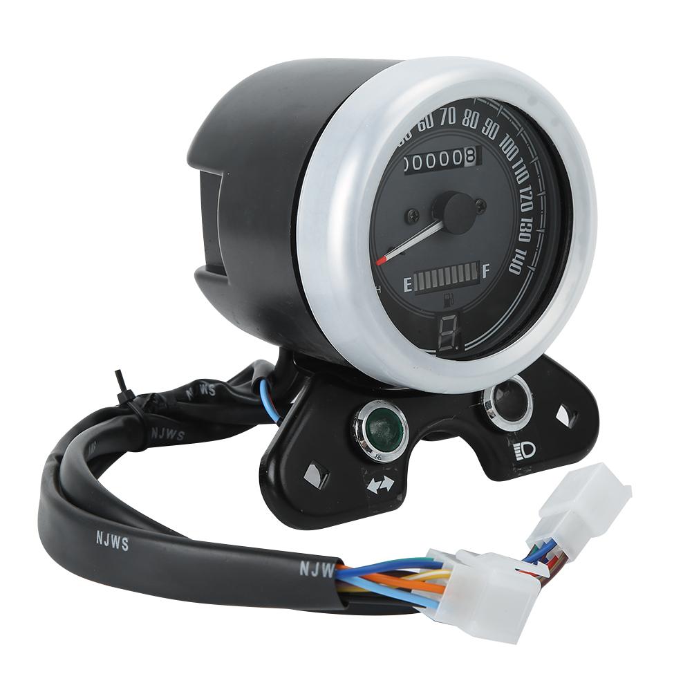 Multifunctionele Motorinstrumenten Retro LED Snelheidsmeter Brandstofmeter Past op CG125