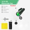 Fmc Green Film Vodotěsný monokulární dalekohled Bak4 Prism 12x55 Hd přenosný monokulární dalekohled s držákem smartphonu a stativem