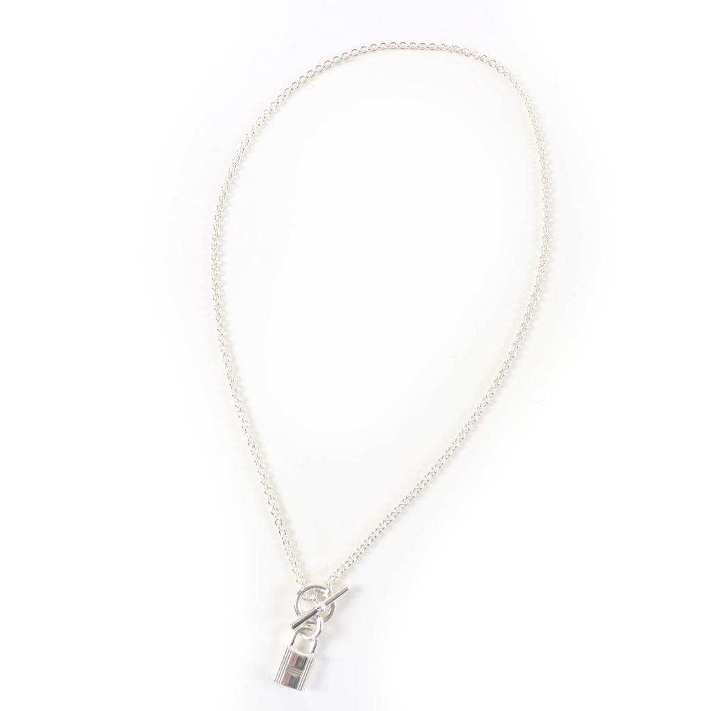Excellent HERMES Necklace Amulet Cadena Silver AG925 Women Used