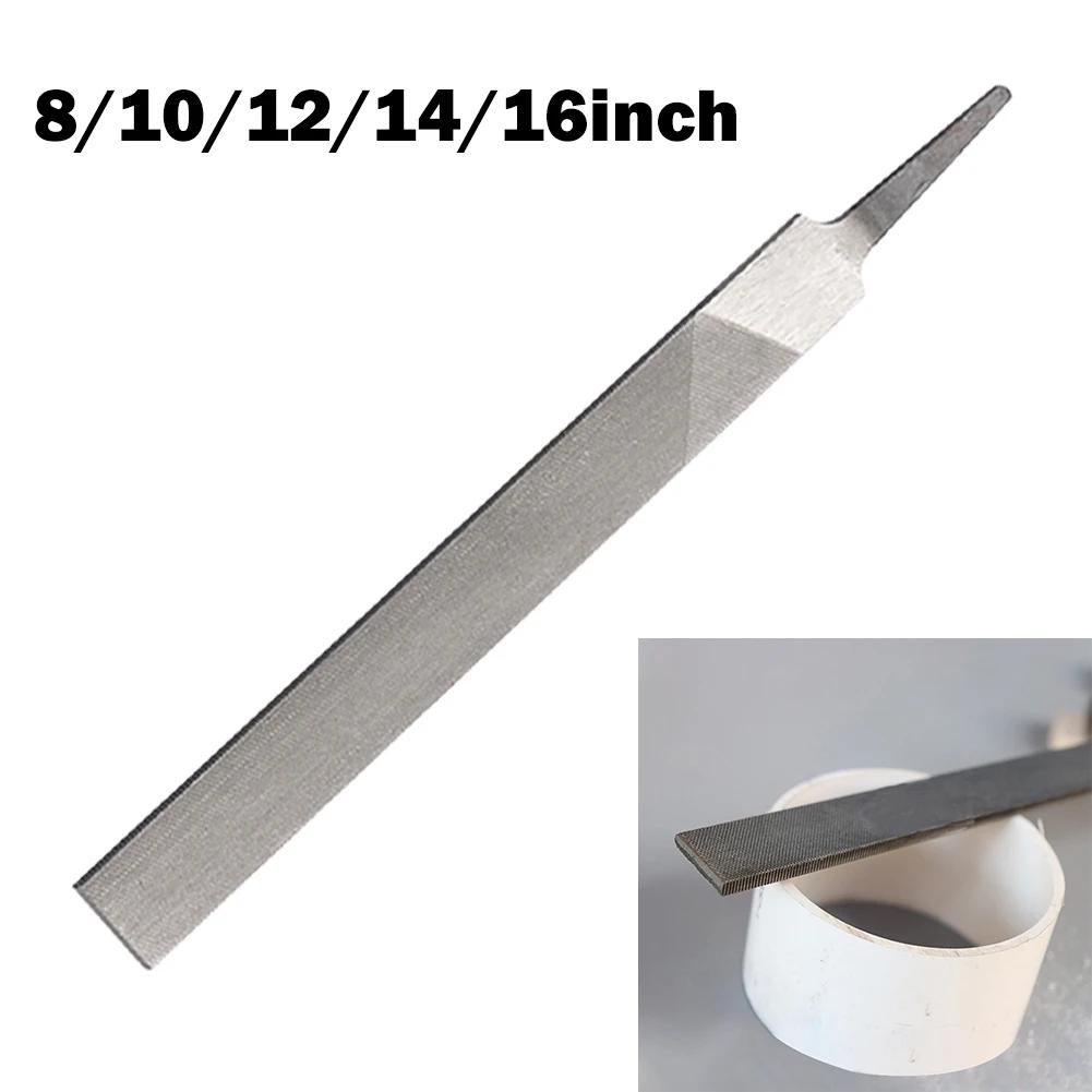 "Metal and Woodworking Flat Head Steel File Set with Medium Toothed Blades for Precision Grinding and Smoothing"