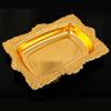 European-Style Rectangular Cake Tray with Lid Vintage Metal Fruits Serving Tray Decorative Candy Snacks Dish for Candy Party
