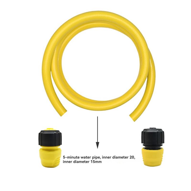 Water Stop Joint Kit For Karcher Garden Hose 5/8 In X 6.5 FT Flexible Kink Resistant Straight