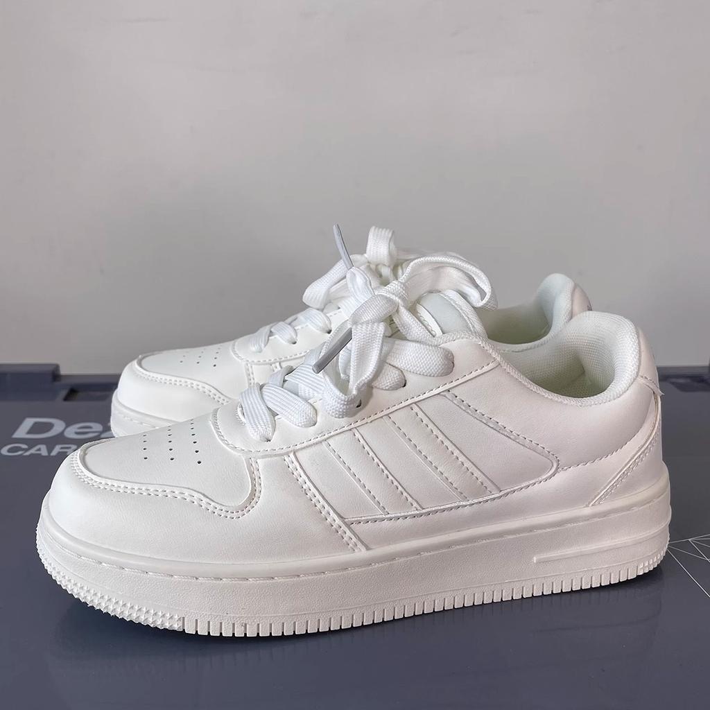 Factory direct sales Hong Kong style little white shoes women's tide lightweight sports and leisure board shoes 2025 autumn new platform student shoes
