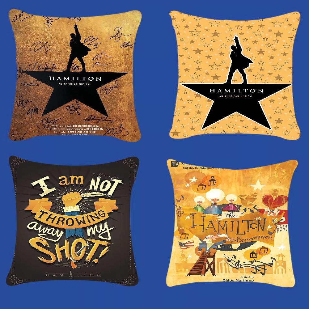 Jessica Chen Unisex American Musical Hamilton Vintage Pillow Gift Home Office Decoration Pillow Bedroom Sofa Car Cushion Coverpillow Case