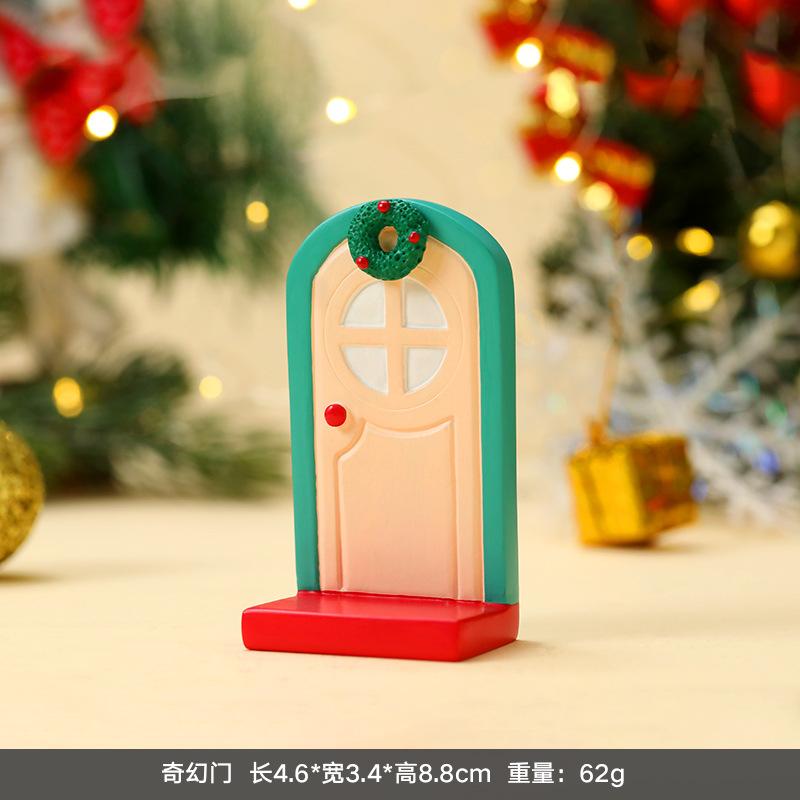 Creativity Mini Christmas, Old Man, Sleigh, Tree, Snowman, Animal, Cute Handmade Ornaments, Resin Decoration Decorative Gifts