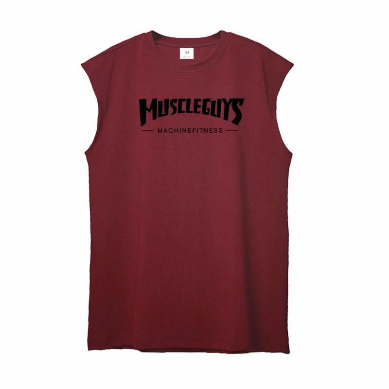 Muscleguys Herren Fitness Ärmelloses T-Shirt Weste Lose Rundhals Lauftraining Bottoming Sweatshirt
