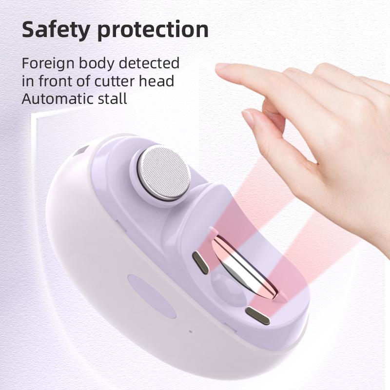 Multifunctional Electric Nail Cutter With Light Portable Polishing Nails Cutter For Baby Adult And Seniors