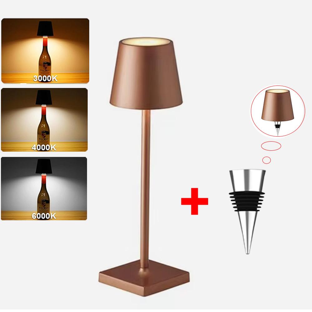 2-in-1 Table Lamp Wireless Wine Bottle Lamp Charging Touch Control Mood Light Dimming LED Table Lamp Bar Hotel Cafe Night Light