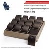 Champagne Brown Jewelry Tray with 12-Position Magnetic Pendant and Chain Display Stand