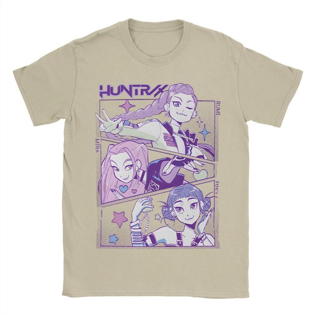 GLYDE K-pop Demon Hunter Anime T-shirt Harajuku O-neck Casual Shirt