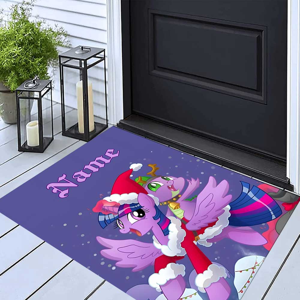 Little Pony (8) Customize your name rug, office chair cushion, home bedroom living room gift.
