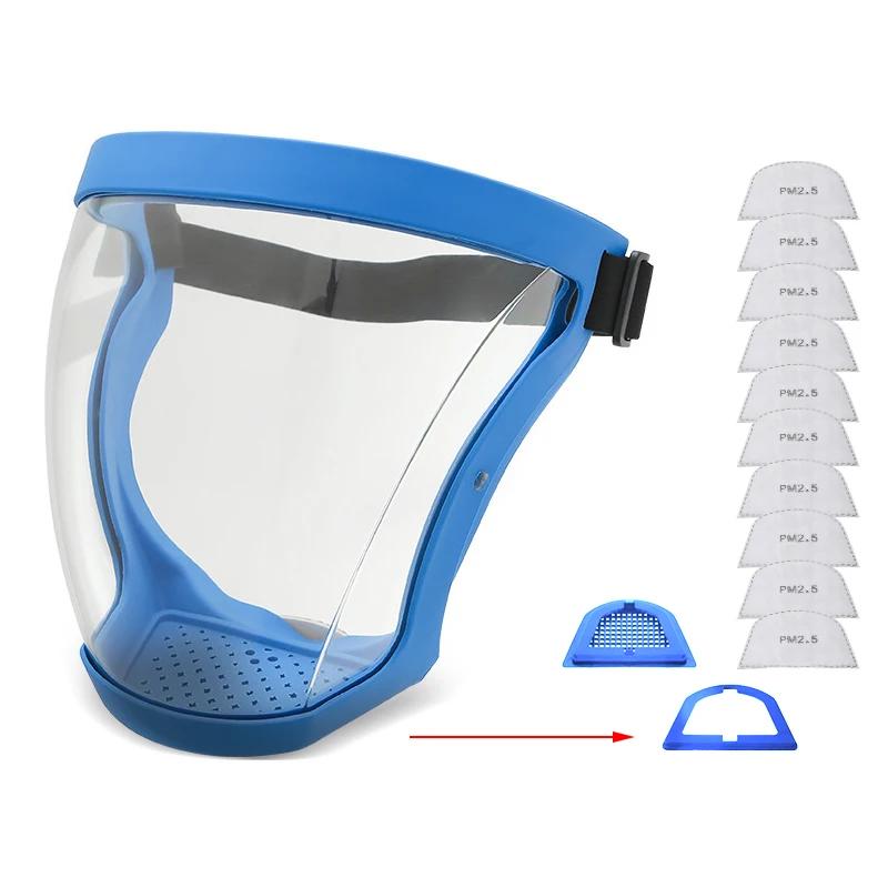 Oil-splash Proof Mask Full Face Shield Transparent Safety Mask Protection Cover Anti Fog Anti Dust Anti Droplet Cycling Mask