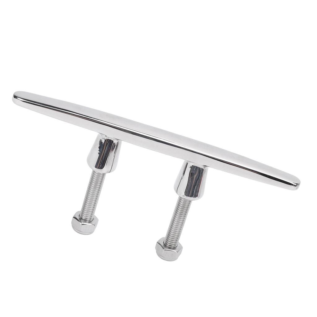 8 Inch Pull Up Boat Cleat Polished 316 Stainless Steel Dock Cleats Tie Down for Yacht Cargo Ship Spe