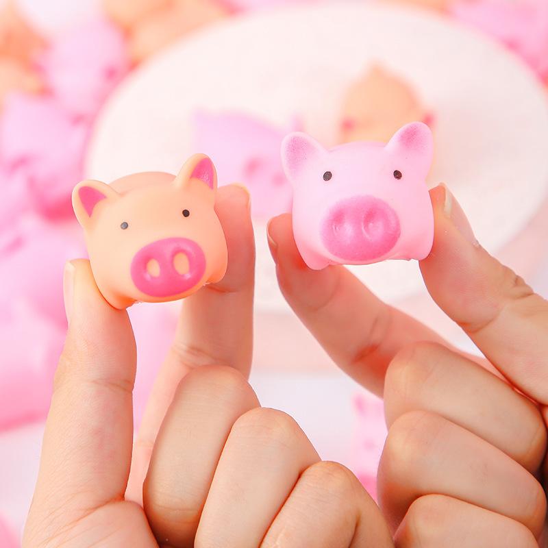Cute Pink Piglet Pinch Music Toy with BB Call Sound Soft Vent Decompression Spoof Trick Toy