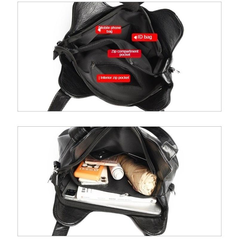 Faux Fur Handbags Large Capacity Soft Leather Handbags for Ladies