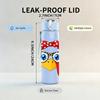 1PC Chicken Girl With Bow Ribbon 750ml Color Plastic Sports Water Bottle Leakproof Flip Straw Lid Suitable for Sports Office Home Use