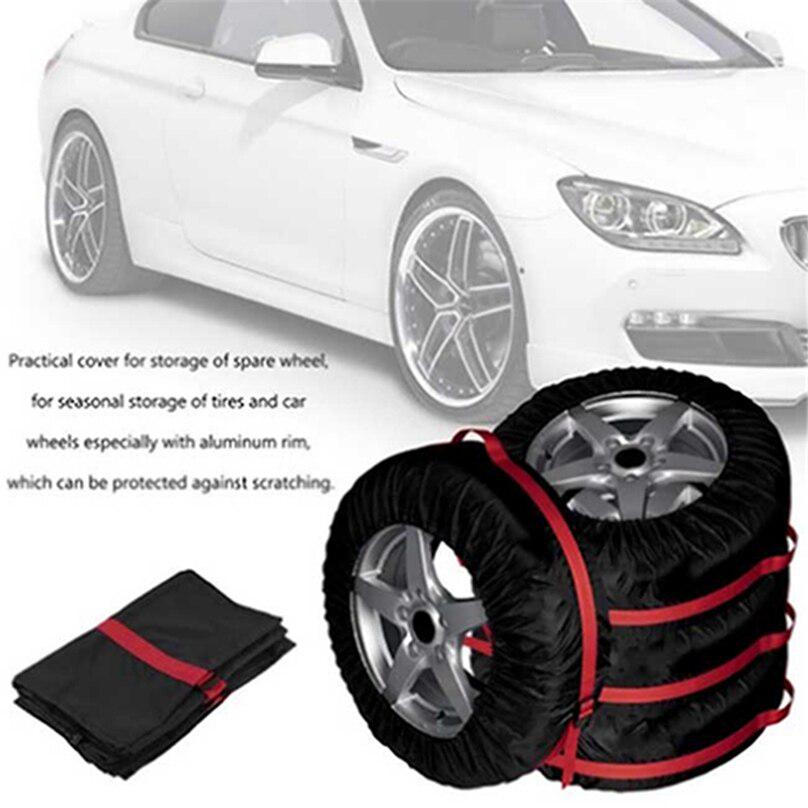 Large Spare Tire Cover Car Exterior Universal Storage Polyester Auto Wheel Bag