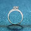 S925 Sterling Silver Classic Gorgeous Busy Ring Women'S Guochao Row Diamond Ring Open Ring Four Diamonds One Carat Diamond Ring