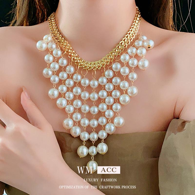 Exquisite French Pearl Tassel Necklace: Elegant Design & High-End Appeal for Women