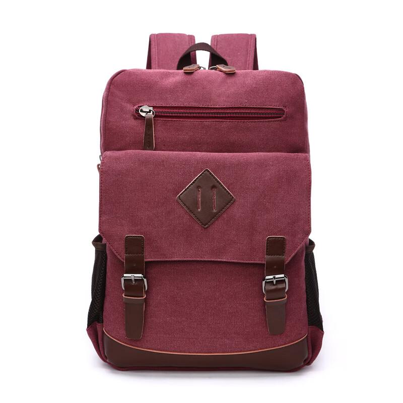Li Shen Vintage Men's Washed Canvas Laptop Backpack