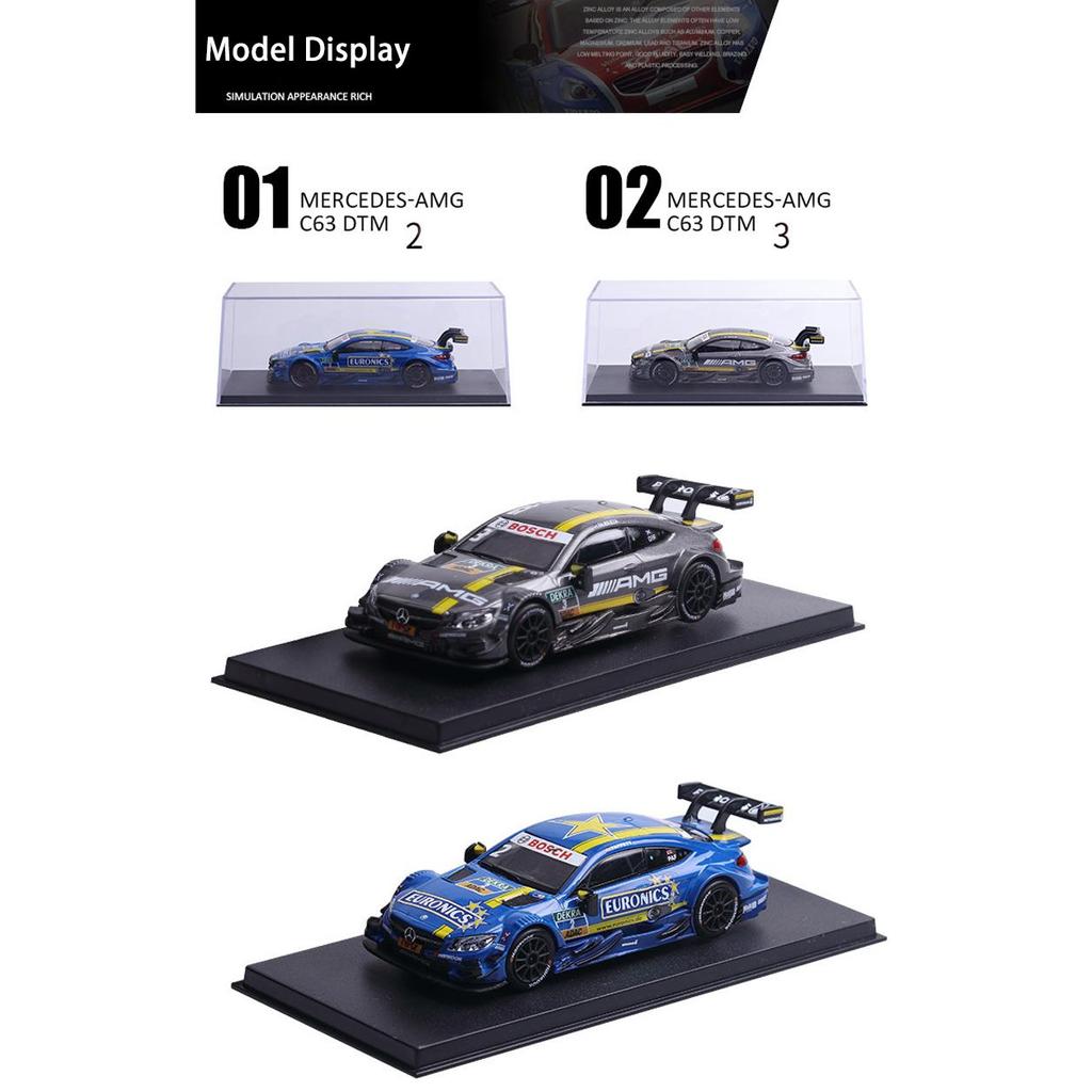 Model auta Benz AMG C63 DTM v měřítku 1/43, stahovací autíčko pro děti Batole Kluci Dívčí Kolekce dárků