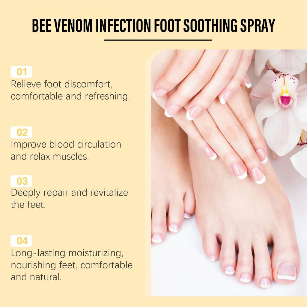 Bee Foot Spray Foot Care Spray For Swelling, Itching, Pain, Dryness And Moisturizing 20ML