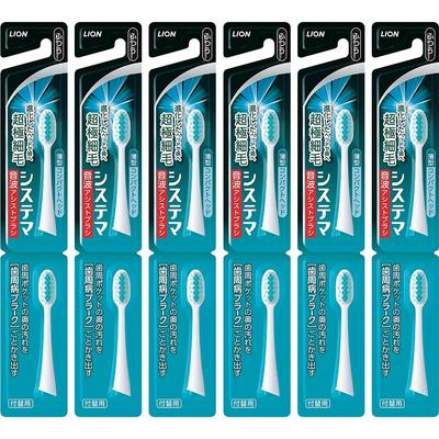 Sonic Assist Brush Replacement Brush Medium 2 Brushes X 6 Packs (Electric) Heads, Bristles, Green,