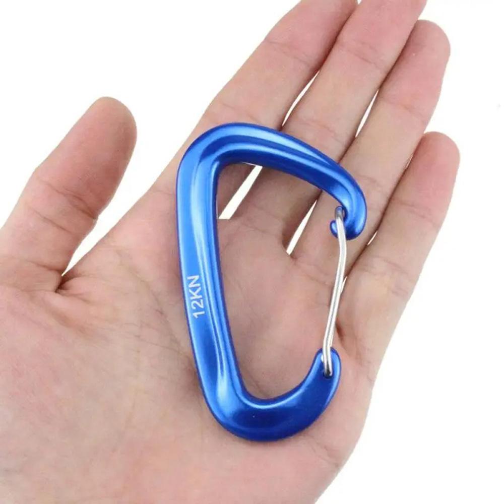 2 Stück Hochfeste D-Form Karabiner Schnalle Haken 12KN Sicherheitsverschluss Outdoor Abenteuer Ausrüstung Zubehör.