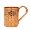 Pure Copper Straight Shaped Hammered Design Moscow Mule Beer Mug Cup, Best for Beer Cocktail Parties, Barware, Volume-415ML