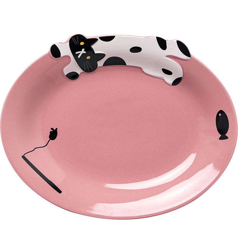 

Милая кошка керамическая пиала для риса суповая миска кружка чашка для воды тарелка паста столовая посуда обеденные тарелки набор