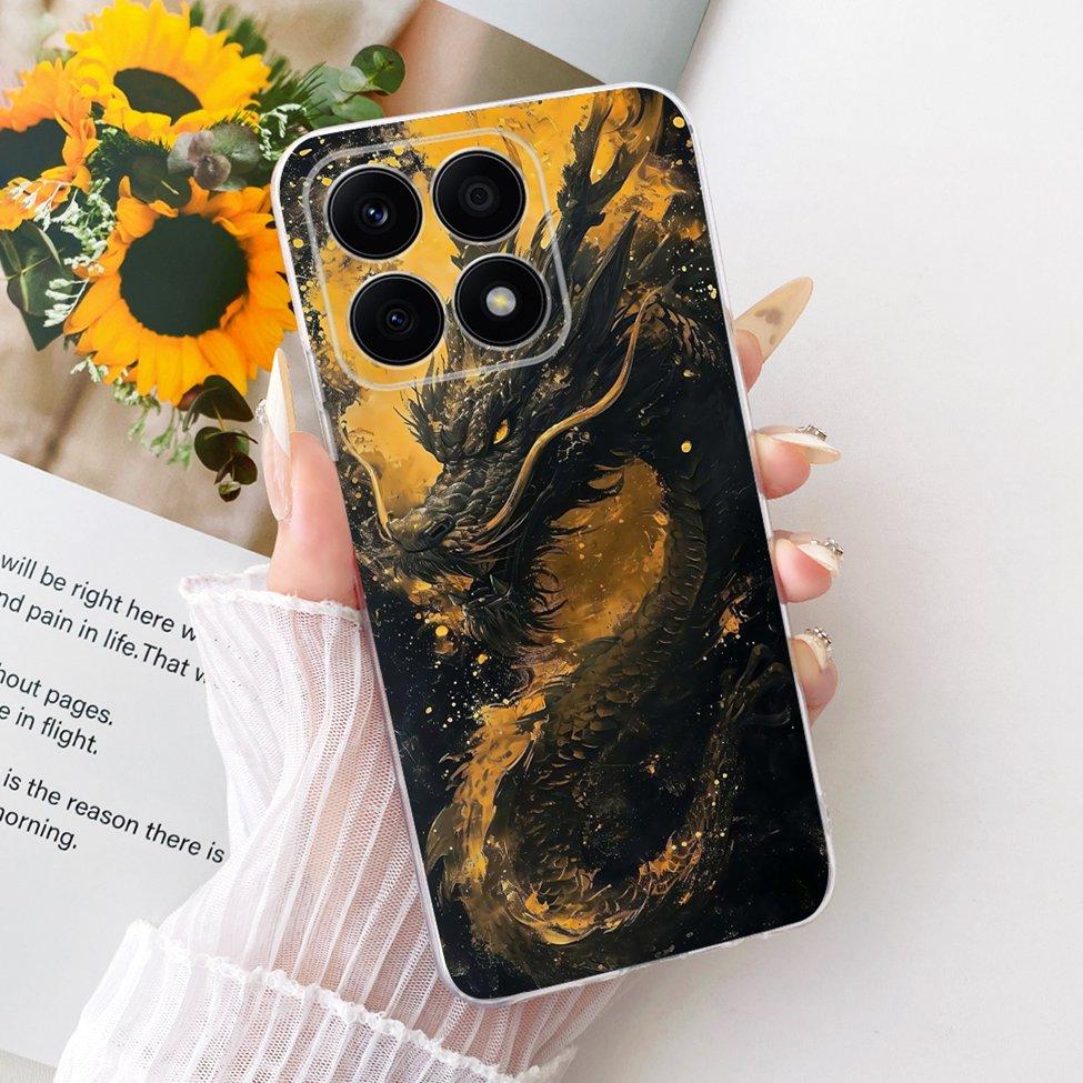 For Honor X8a 4G Case Transparent Cute Cat Fashion Butterfly Funny Painted Casing CRT-LX1 CRT-LX2 CRT-LX3